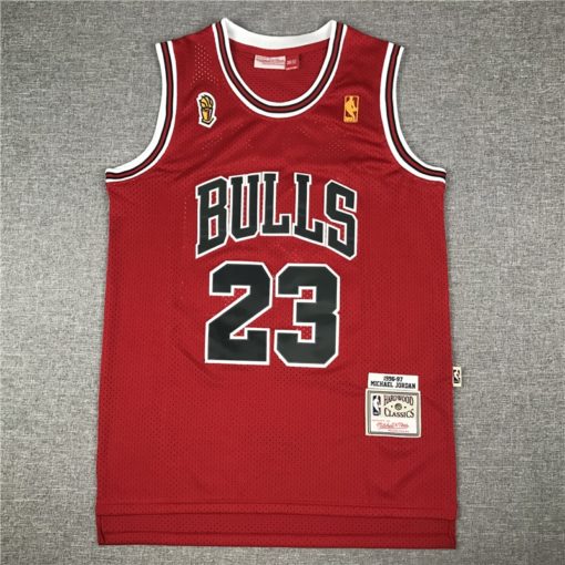 Michael Jordan 23 NBA Finals 96-97 Red Away Jersey