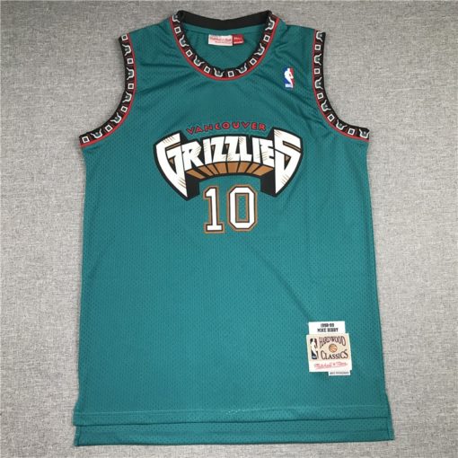 Mike Bibby 10 Vancouver Grizzlies Home 2000-01 Teal Swingman Jersey