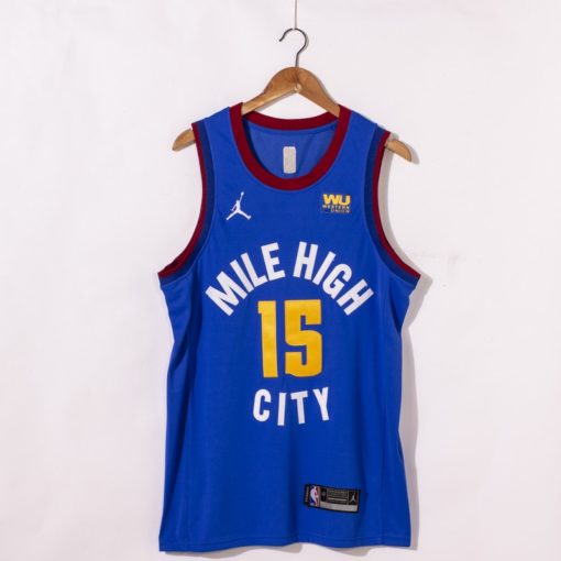 Nikola Jokic 15 Denver Nuggets 2021 Blue Statement Jersey