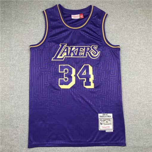 Shaquille O’Neal 34 Los Angeles Lakers Purple Year Of The Rat Limited Edition Jersey