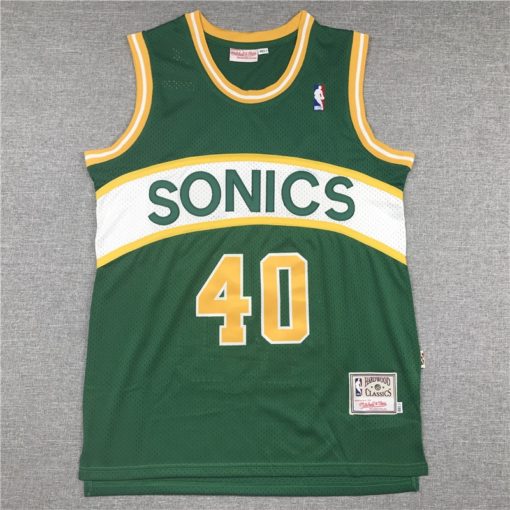 Shawn Kemp 40 Seattle SuperSonics 1994-95 Green Hardwood Classic Swingman Jersey