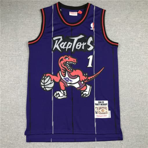 Tracy McGrady 1 Raptors 1998-99 Purple Hardwood Classics Jersey
