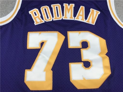 Dennis Rodman 73 Los Angeles Lakers Swingman Purple Throwback Jersey