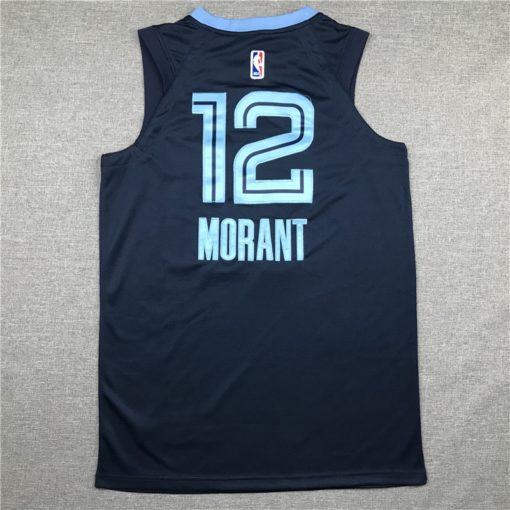 Ja Morant 12 Memphis Grizzlies Navy Icon Swingman Jersey