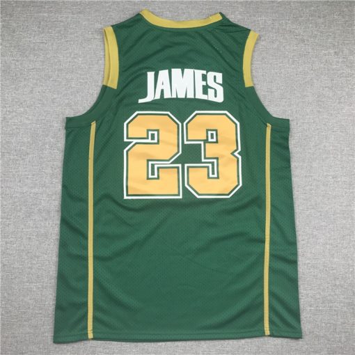 Lebron James 23 St Vincent St Mary Irish High School Green Swingman Jersey