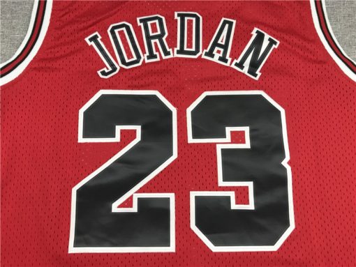 Michael Jordan 23 Bulls Red 1997-98 Finals Hardwood Classics Jersey