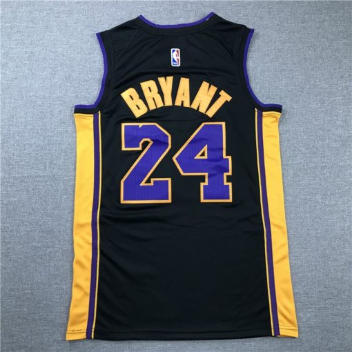 Kobe Bryant 24 Los Angeles Lakers Retro Retired Black Edition Jersey