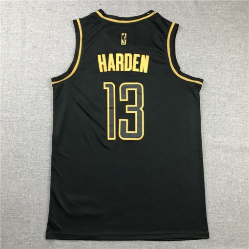 James Harden 13 Brooklyn Nets 2020 Golden Edition Limited Black Jersey