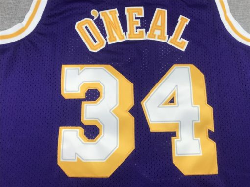 Shaquille O'Neal 34 Los Angeles Lakers 1996-97 M&N Purple Swingman Jersey