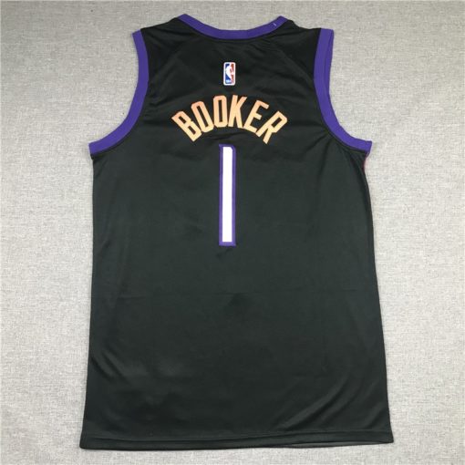 Devin Booker 1 Phoenix Suns 2020-21 City Edition The Valley Black Jersey