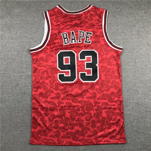 BAPE 93 Bulls ABC Basketball Red Swingman Jersey