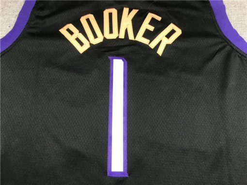 Devin Booker 1 Phoenix Suns 2020-21 City Edition The Valley Black Jersey