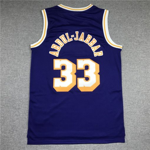 Abdul-Jabbar 33 Los Angeles Lakers Kareem Purple M&N Jersey