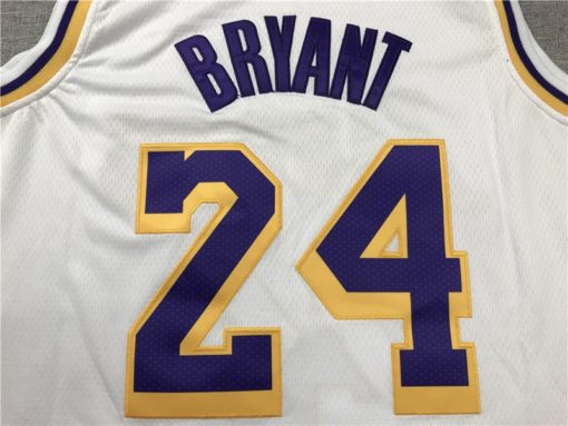 Kobe Bryant 24 Los Angeles Lakers 2020 Association Edition White Jersey KB Path