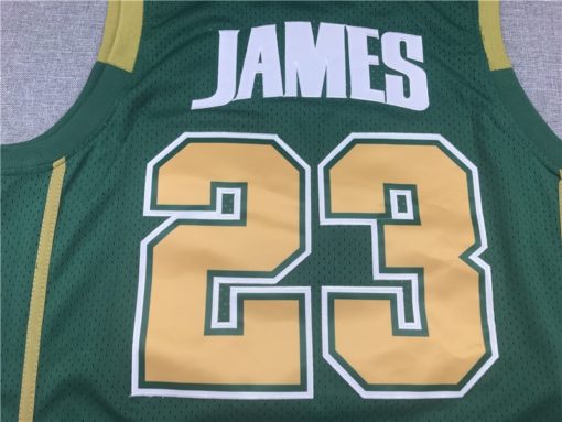 Lebron James 23 St Vincent St Mary Irish High School Green Swingman Jersey