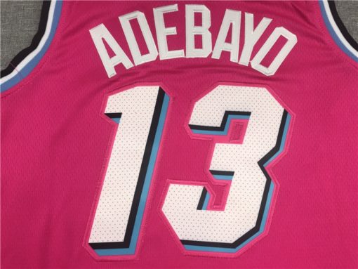 Bam Adebayo 13 Miami Heat Pink City Edition Basketball Jersey