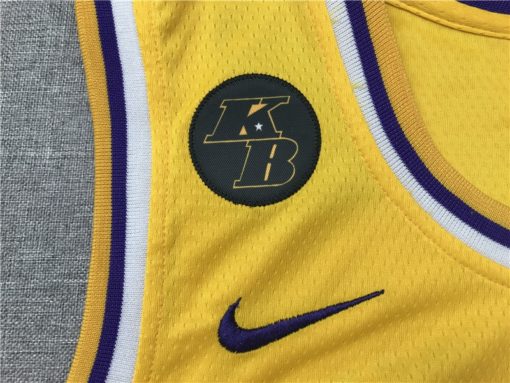 Kobe Bryant 8 Los Angeles Lakers Gold 2019-20 Icon Edition Swingman Jersey KB Path