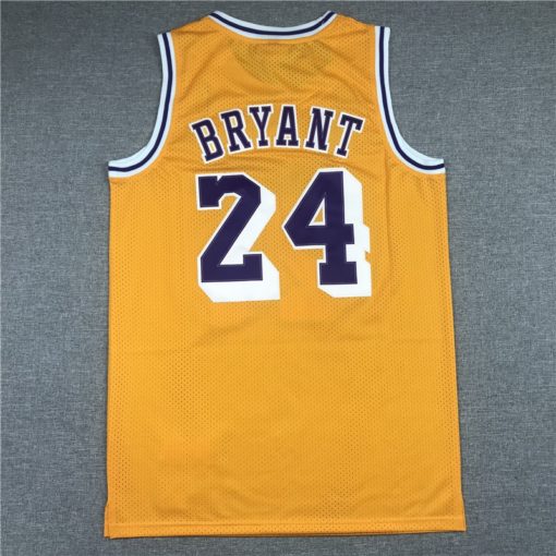 Kobe Bryant 24 Los Angeles Lakers 2007-08 Yellow Jersey