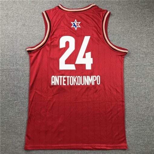 Giannis Antetokounmpo 24 Milwaukee Bucks 2020 All-Star Game Red Jersey