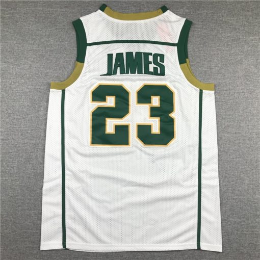 Lebron James 23 St Vincent St Mary Irish High School Swingman Jersey White