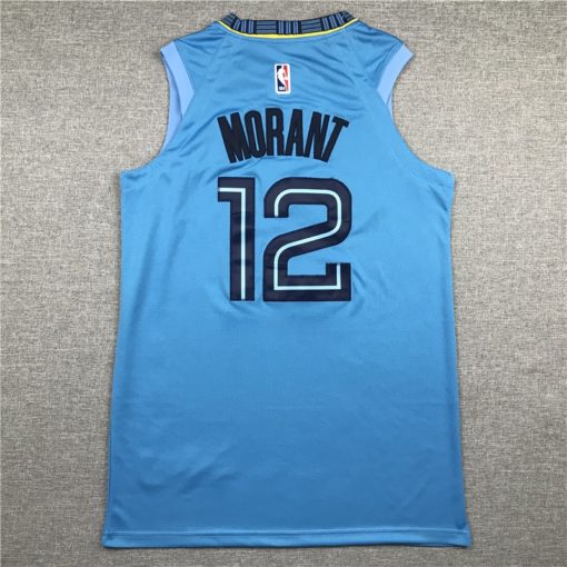 Ja Morant 12 Memphis Grizzlies 2020/21 Light Blue Statement Edition Jersey