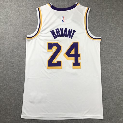 Kobe Bryant 24 Los Angeles Lakers 2020 Association Edition White Jersey KB Path