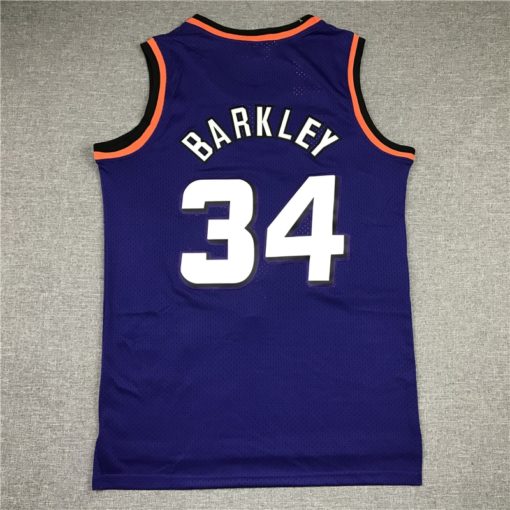 Charles Barkley 34 Phoenix Suns Purple Hardwood Classics Throwback 90s Jersey