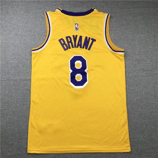 Kobe Bryant 8 Los Angeles Lakers Gold 2019-20 Icon Edition Swingman Jersey KB Path