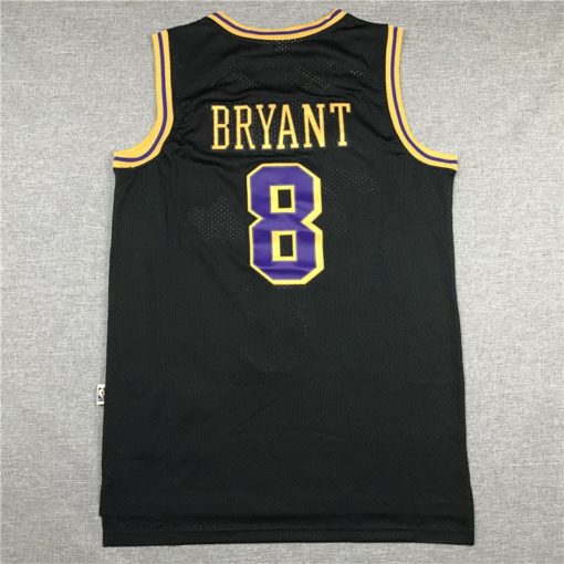 Kobe Bryant 8 Los Angeles Lakers M&N 1996-97 Black Jersey