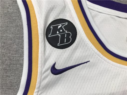 Kobe Bryant 24 Los Angeles Lakers 2020 Association Edition White Jersey KB Path