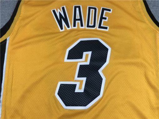 Dwayne Wade 3 Miami Heat 2021 Earned Yellow Jersey