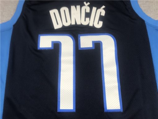 Luka Doncic 77 Dallas Mavericks Navy 2020-21 Earned Edition Jersey