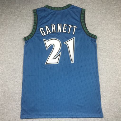 Kevin Garnett 21 Minnesota Timberwolves Retro Blue Jersey