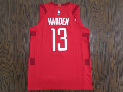 James Harden 13 Houston Rockets 2019 Red Earned Edition Swingman Jersey