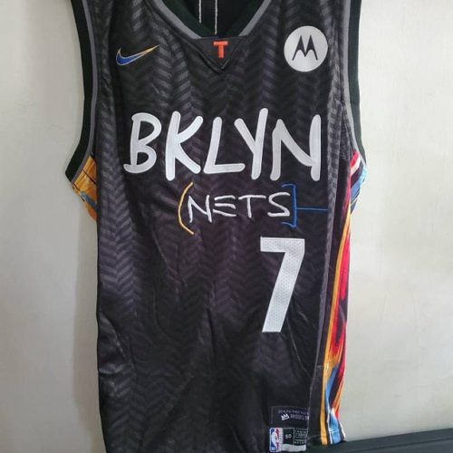 Kevin Durant 7 Brooklyn Nets 2021 Black City Edition Jersey photo review