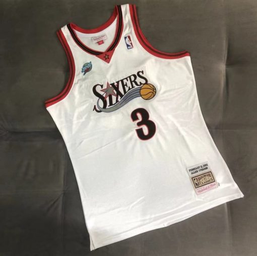 Allen Iverson 3 Philadelphia 76ers All Star 2001-02 White Jersey