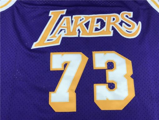 Dennis Rodman 98-99 Los Angeles Lakers Throwback Jersey Purple number