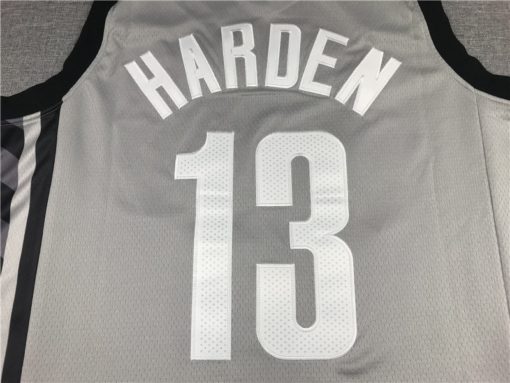 James Harden 13 Brooklyn Nets 2021 Gray Statement Jersey name