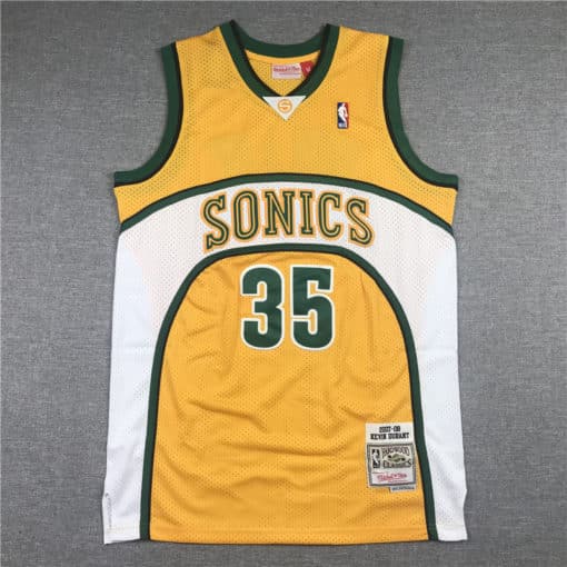 Kevin Durant 2007-08 Seattle Supersonics Alternate Yellow Jersey