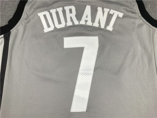 Kevin Durant 7 Brooklyn Nets 2021 Gray Statement Jersey name