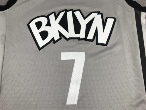 Kevin Durant 7 Brooklyn Nets 2021 Gray Statement Jersey number