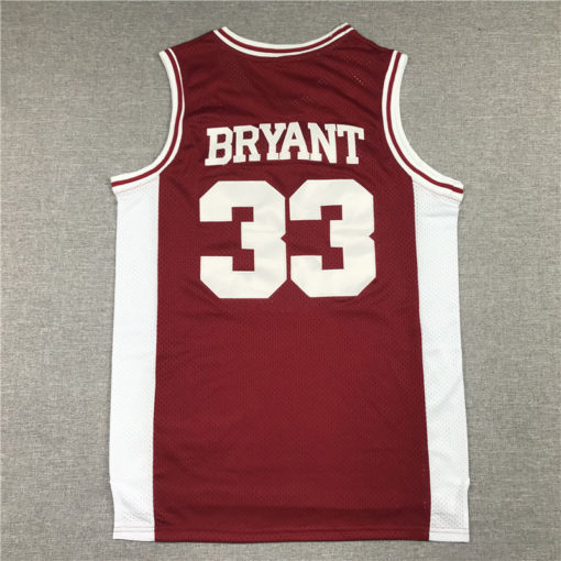 Kobe Bryant Lower Merion Headgear Men's Maroon High School Retro Red Jersey back