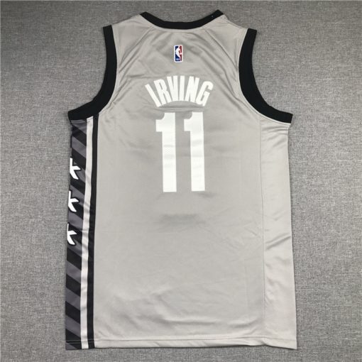 Kyrie Irving 11 Brooklyn Nets 2021 Gray Statement Jersey back