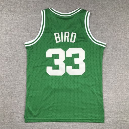 Larry Bird Green Boston Celtics Road 1985-86 Jersey - back