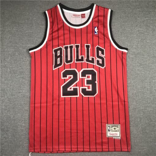 Michael Jordan Chicago Bulls 1995-96 Red Hardwood Classics Reload Jersey