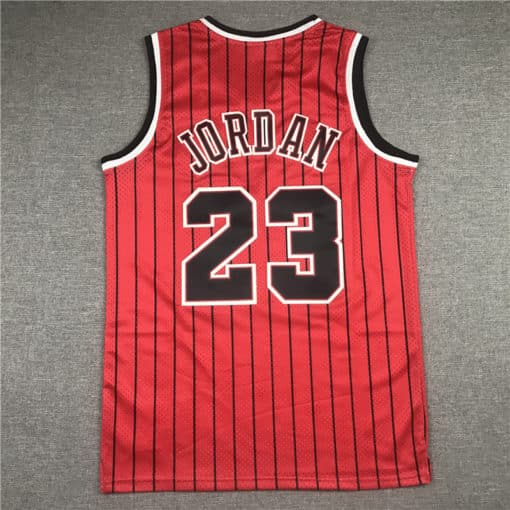 Michael Jordan Chicago Bulls 1995-96 Red Hardwood Classics Reload Jersey back