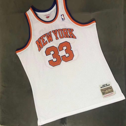Patrick Ewing 33 New York Knicks 1985-86 White Jersey