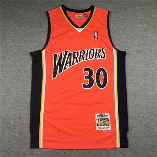 Stephen Curry 30 Golden State Warriors 2009-10 Orange Jersey