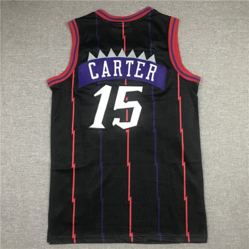 Toronto Raptors Vince Carter #15 Reload Hardwood Classics Black Jersey back
