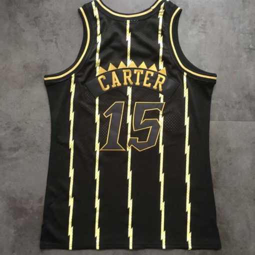 Vince Carter #15 Mitchell & Ness 1998-99 Black Gold Hardwood Classics Jersey